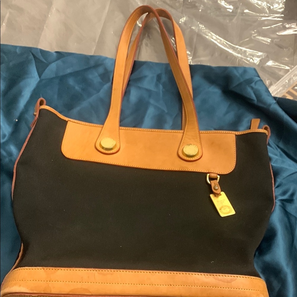 Elegant Black and Tan Tote Bag
